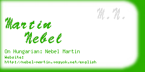 martin nebel business card